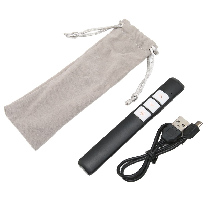 Presentation Clicker Ergonomic Handhold 2.4G Wireless USB Presenter with Receiver