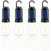 MODOAO 4-Pack Solar LED Camping Light, Rechargeable Outdoor Tent Lantern