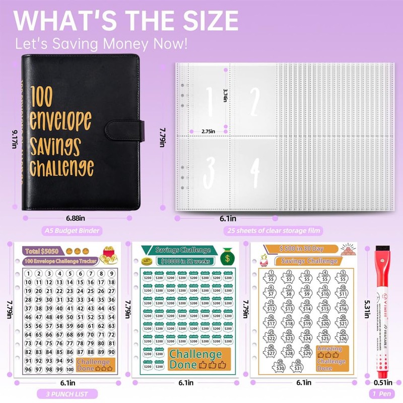 Money Saving Challenge Book, Money Saving Book for Money Challenge,