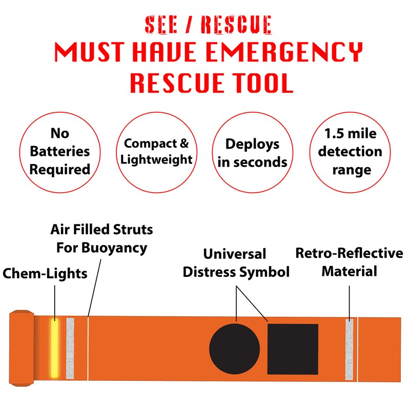 SEE/RESCUE Streamer Survival Tool - The Easy to Use, Portable