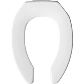 BEMIS 2L2155T 000 Medic-Aid 2" Lift Raised Open Front Plastic Toilet Seat, ELONGATED, Long Lasting Solid Plastic, White