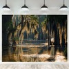 Fmarui Swamp Landscape Backdrop Bald Cypress Trees and Spanish Moss
