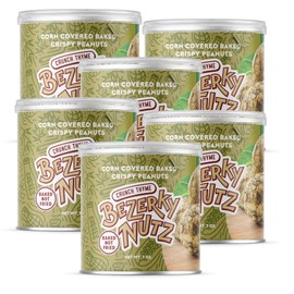 Bezerky Crispy Cracker Nuts | Baked Corn Coated Peanuts | Mixed Herb | Crunchy Corn Snack | Lebanese Kri Kri Nuts | 7 oz (Pack of 6)