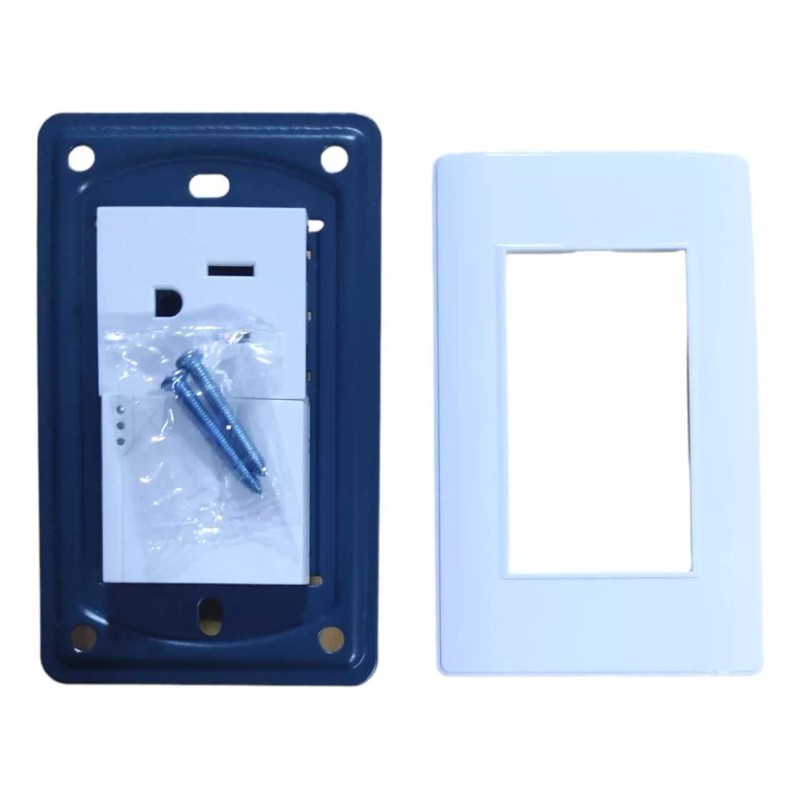 CL Apagador Con Contacto Interruptor Reforzado Placa White