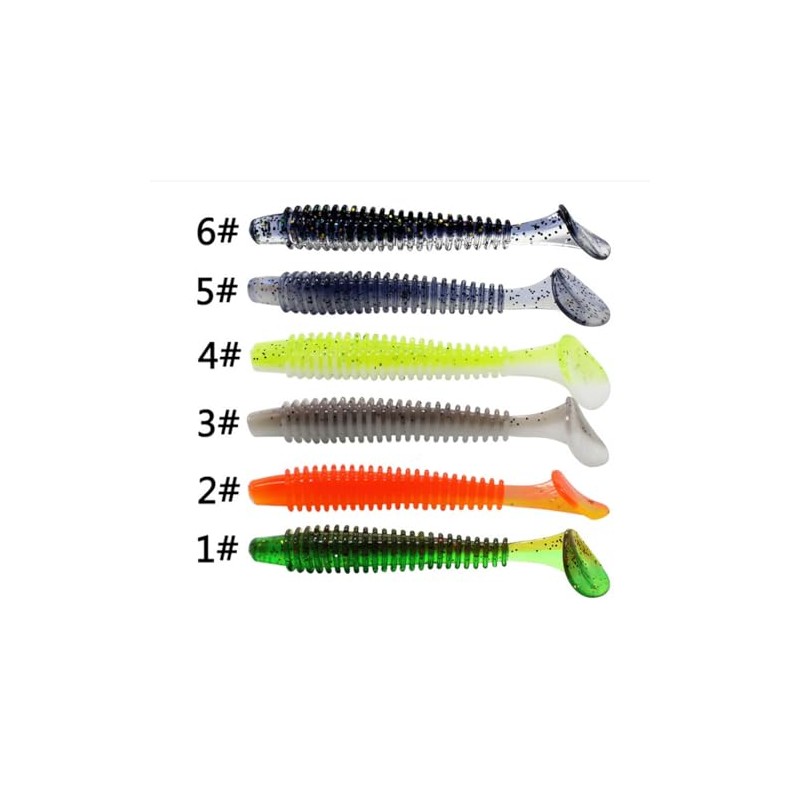 FOLANDO 16PCS Soft Fishing Lures, Soft Plastic Baits Kit Paddle