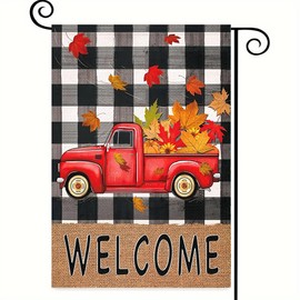 DMERBYL 12"x 18" Garden Flag Canada Realistic Red Maple Leaf Canadian Fall Symbol Season Outdoor Double Sided Decorative House Yard Flags-607