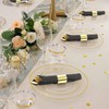 Dlebay 50 Pack Pre Rolled Gold Plastic Silverware Set,Wrapped Plastic
