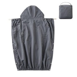Baby Carrier Cape UV Rain Cape 2026 Summer Cape Hood Cover Rain Cover (Charcoal)