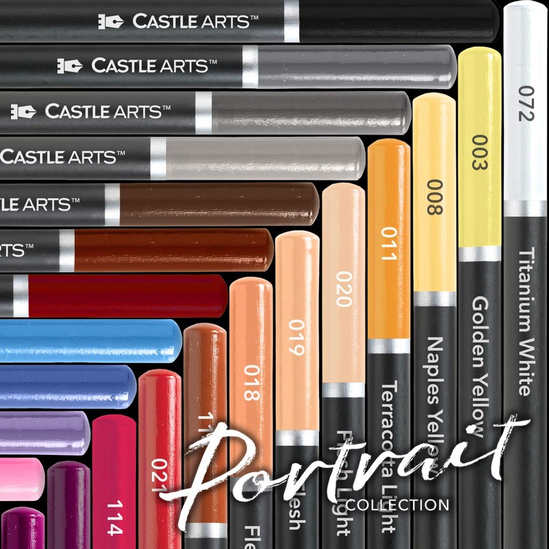 Castle Arts Themed 24 Coloured Pencil Set in Tin Box,
