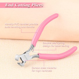 LEONTOOL 4-Inch End Cutting Pliers End Cutters End Snips Mini Jewelry Pliers Wire Cutter for Jewelry Making End Nipper Pliers Nail Puller Jewelry Making Supplies