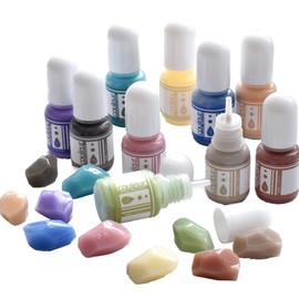 MYmama High Concentration Resin Coloring Agent, Dull Color, Crule, 0.2 oz (5 g) x 10 Colors, LED UV High Coloring, Coloring