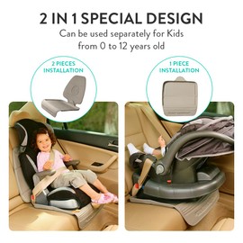 Prince Lionheart Car Seat Protector. The only 2 stage Seatsaver Designed with Thick padding, Nonabsorbent, waterproof, PVC foam material. Comparable with all baby and toddler car seats. (Beige)