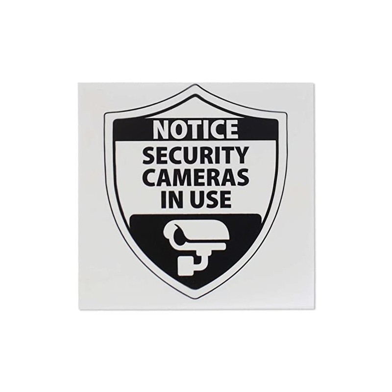 Headline Sign Security Cameras In Use Window Cling Sign, 6"