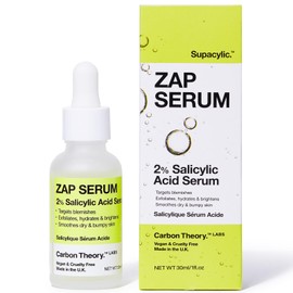 Carbon Theory Supacylic Face Serum - Salicylic Acid Serum - Targets Blemishes, Dry Skin - Acne Treatment & Blemish Treatment - Vegan Facial Exfoliator Serum - 30ml