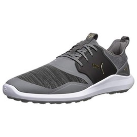 PUMA mens Ignite Nxt Lace Golf Shoe, Quiet Shade-puma Team Gold-puma Black, 9.5 US