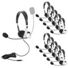 Egghead EGG-IAG-1007TRSS-10-PK-SO Mobile-Ready Multimedia Headset with Volume Control, Black/Silver (Pack