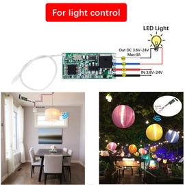 QIACHIP 433MHz RF Wireless Remote Control Relay Switch Module Radio Control Receiver Module with 2 Transmitters DC 3.7V 5V 9V 12V