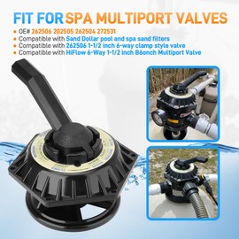 272531 Hi-Flow Multiport Top Valve with O-Ring Compatible with Pentair Sand Dollar 6-Way 1-1/2 inch Pool and Spa Multiport Valve, Replace# 262504 262505 262506