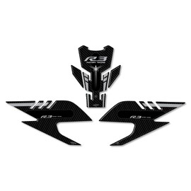 labelbike - 3D Resin Sticker Set for Motorcycle Tank Protector Compatible with Yamaha YZF R3 2019-2025