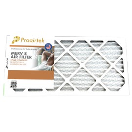 Proairtek AF12241M08SWH Model 12x24x1 Pack of 6 Air Filters, MERV 8; Ideal for Anyone Wanting Crisp Air in Their Home