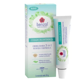 Benzal Crema Diaria Cuidado Incontinencia, Suaviza y Refresca la Zona Íntima, Pérdidas de Orina, Irritación y Salud Íntima, 30g