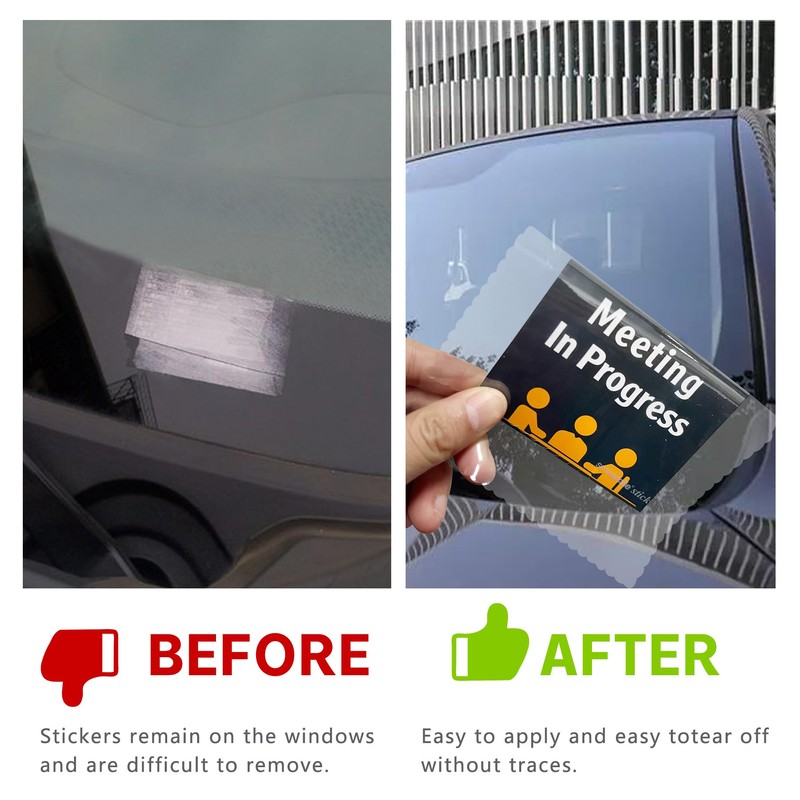 Windshield Sticker Applicator 5 Pack 5"x7" Static Cling for Stickers