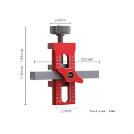 Cabinet Door Installation Positioner - Aluminium Alloy Adjustable Cabinet Hardware Jig Mounting Tool, Easily Adjustable Cabinet Door Positioning Tool for Most Cabinet Doors(B)