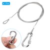 PATIKIL Safety Cable Lock Wire with Snap Hook 1M 2.5mm