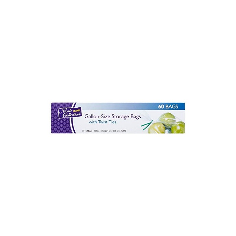 Premium Plastic Clear with Ties Gallon Bags - 10" x