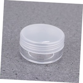 Baluue 50pcs Mini Cream Storage Boxes Transparent Makeup Subpackage Case for Travel Small Round Cosmetic Containers for Cream and Powder Lightweight and Leak Design