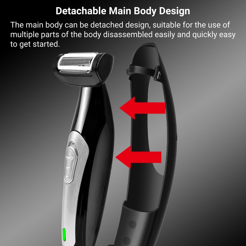 Bewinner Multi-fuctional Chest Back Shavers for Men, Wet Dry Use