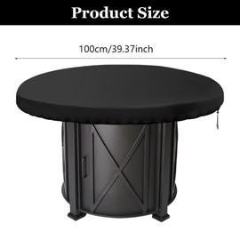 Fire Plate Cover 420D Grill Plate Protective Cover, 100 cm Waterproof Anti-UV Oxford Protective Cover for Plancha, Water Resistance Cover Grill Cover Round for Fire Plates Plate Case