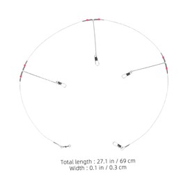 WOONEKY 5pcs Saltwater Fishing Leader Rigs High Strength Wire with Swivels Snap Durable Tackle Gear for Lures Bait and Hooks Versatile Fishing Equipment for Sea