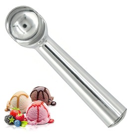 Ice Cream Scoop Icecream Scoop i e Cream Scoop Nonstick Anti-Freeze One Piece Aluminum Scooper Spoon, Heavy Duty Gelato, Cookie Dough, Sorbet, Almond, Melon Balls（Large）