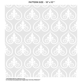 Windowpix 42 x 48 White Crested Heart Motif Frosted Window Film Privacy Static Cling Film UV Filtering Energy Saving