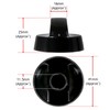 SPARES2GO Universal Black Control Switch Knobs for all makes and