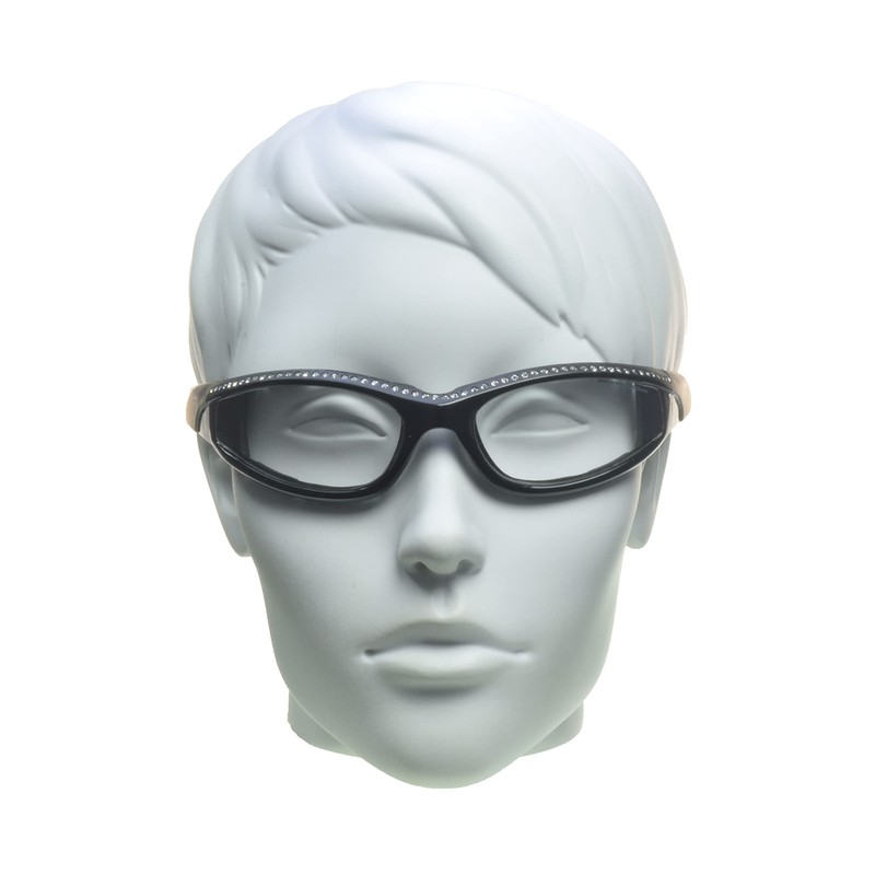 Bikershades Motorcycle Transitional Riding Glasses Womens Black Frame Rhinestones Day