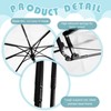 Hestya 2 Pcs Clear Umbrella 38.6'' Folding Transparent Umbrella Windproof