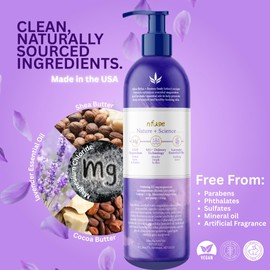 nfuse Magnesium Lotion - 225 mg USP Magnesium Chloride, Lavender Essential Oils, Fast Absorbing, Calming, Stress Relief & Muscle Relaxation - Natural Body Lotion, 8 oz
