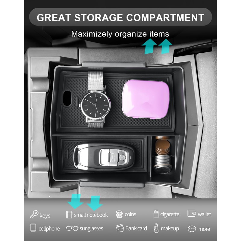 CDEFG for 2025 2026 Subaru Forester Center Console Organizer, for