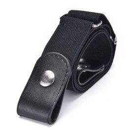 LEEXTON Men's/Women's Belt Buckle Free Elastic Belt Invisible No Buckle Stretch Waist Belt Comfortable and Easy to Use, black