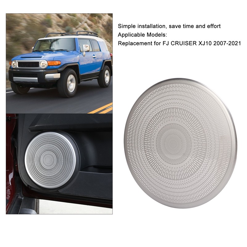 2PCS Car Audio Speaker Cover Stainless Steel Replacement for FJ