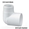 PVC 90 Degree Elbow Pipe Connector – MIP Male Pipe