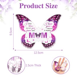 Acrylic Gifts for Mum Butterfly-Shaped Acrylic Plaque, Mother's Day Present for Mum, Best Mum Birthday Gifts from Daughter Son, Romantic Birthday Gifts for Mum (Mum)