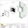 Top Hardware Square Flat Back Glass Clamp 45 x 45