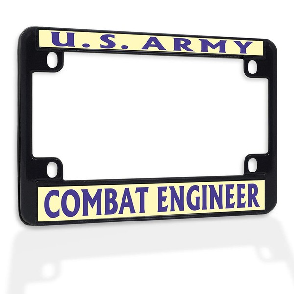 Fastasticdeals Metal Insert Bike License Plate Frame U.S. Army Combat
