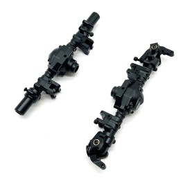 Racers Edge Black Aluminum Axle Housing Set, Front & Rear for CEN Ford F-250 Truck