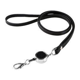 prendre Neck Strap, Lanyard Reel, Microfiber Leather ID Card Holder, Men's and Women's, Business and Casual, Neck Strap (Black) PR-NECKSTRAP-BK