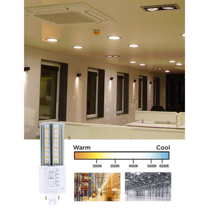 IDO LED G24q 4-Pin Light Bulb 14W 1850Lumens Dimmable (3000K/3500K/4000K/5000K/6500K)