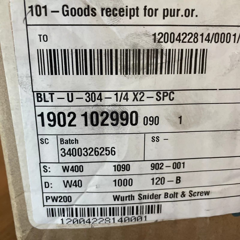 U-BOLT 304 STAINLESS STEEL 1/4" -20X 2.00" With Nuts Qty